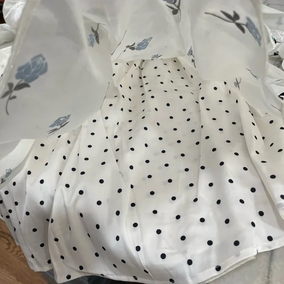 NWT For Love And Lemons Black and White Mini Dress “Snow White dress” - Picture 7 of 13